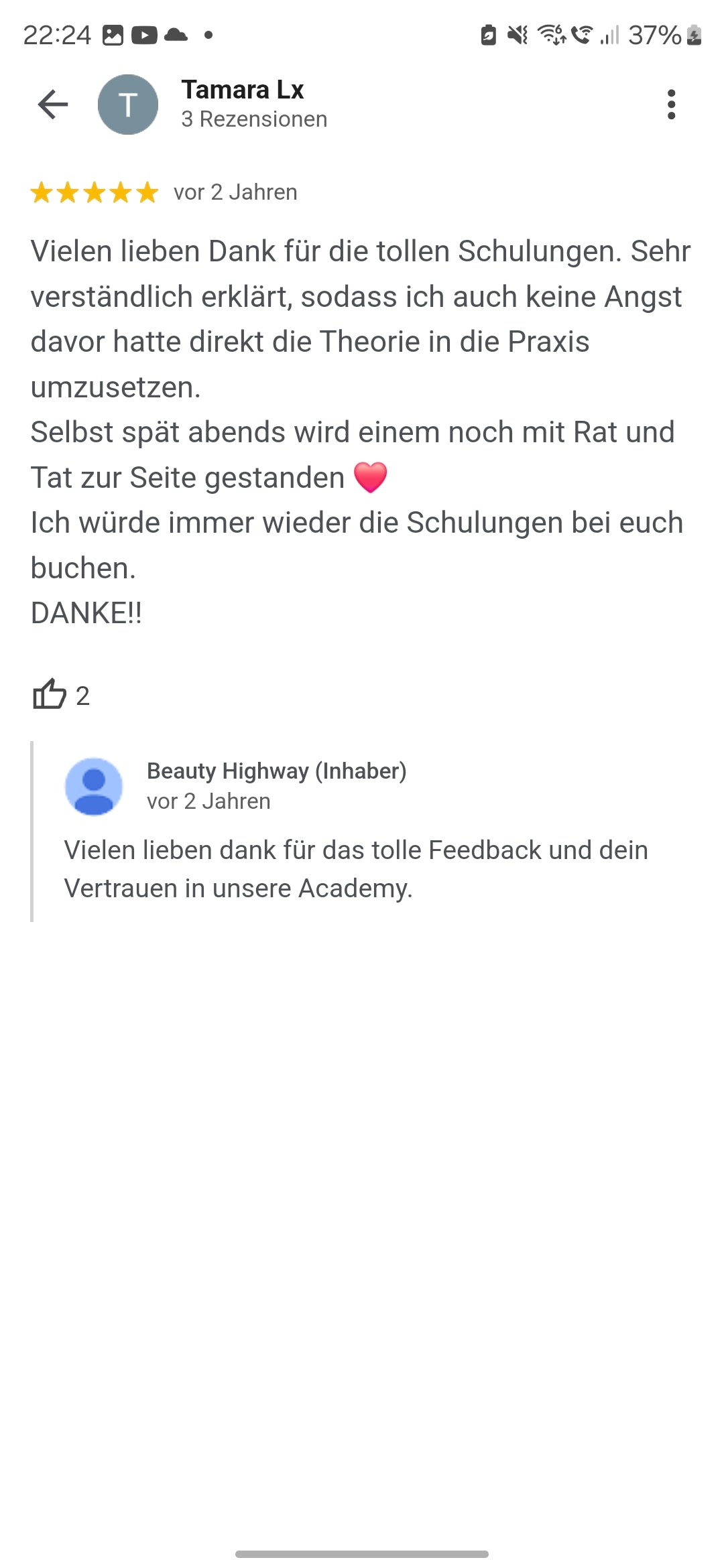 Google Bewertung