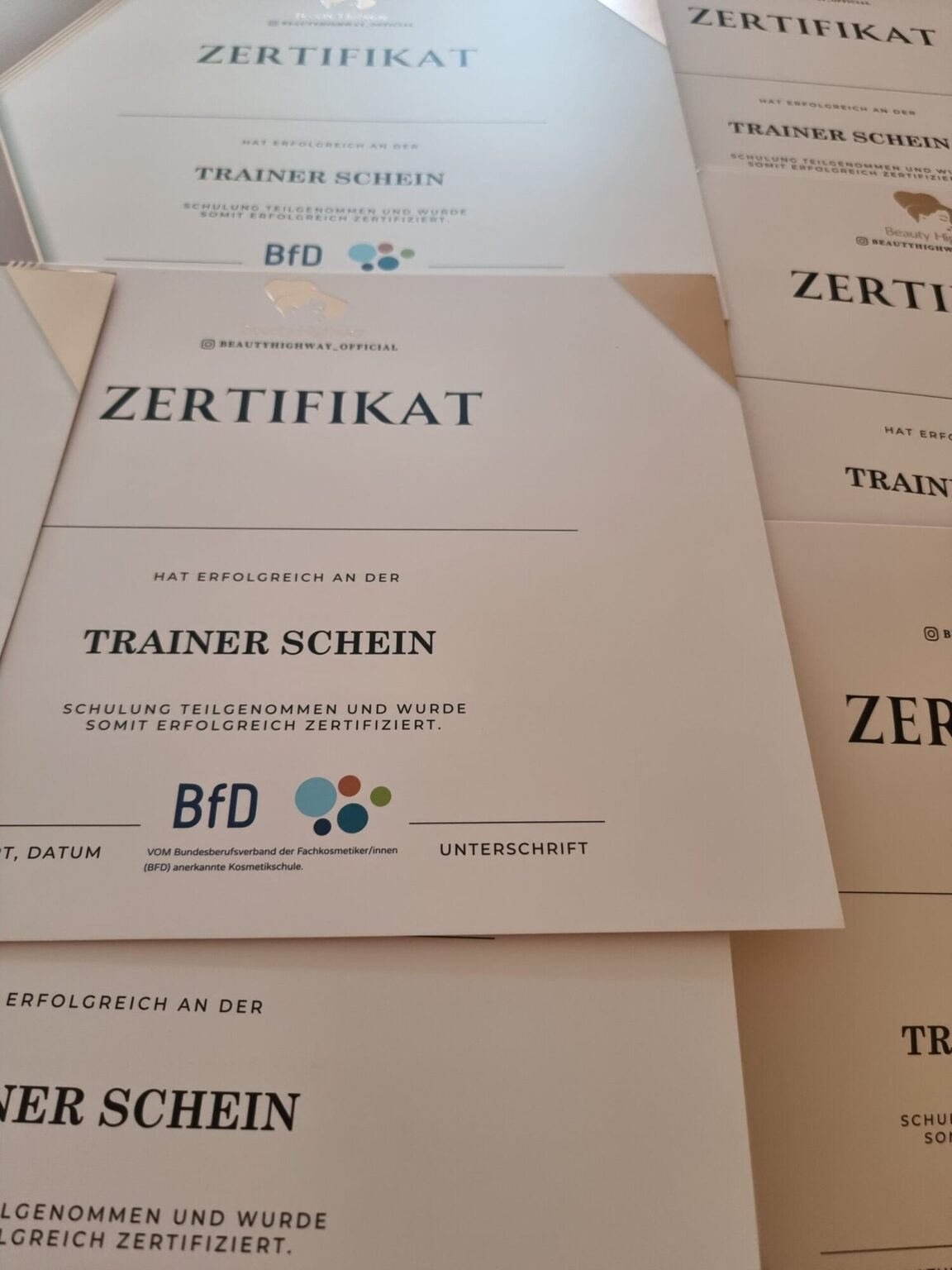 Trainer Schein Zertifikat