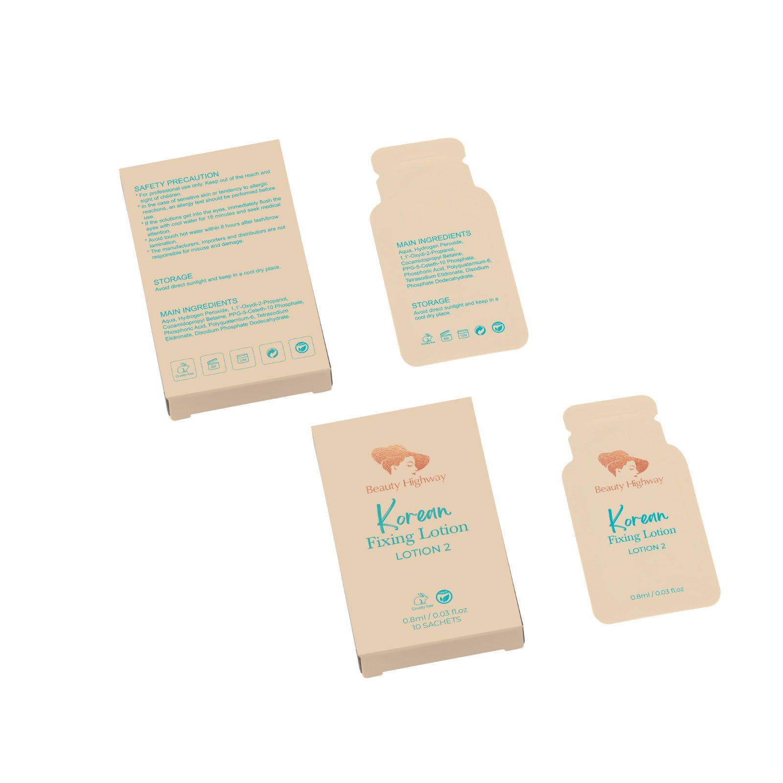 Korean Lash Lift Fixing Lotion Step 2 10× Sachets