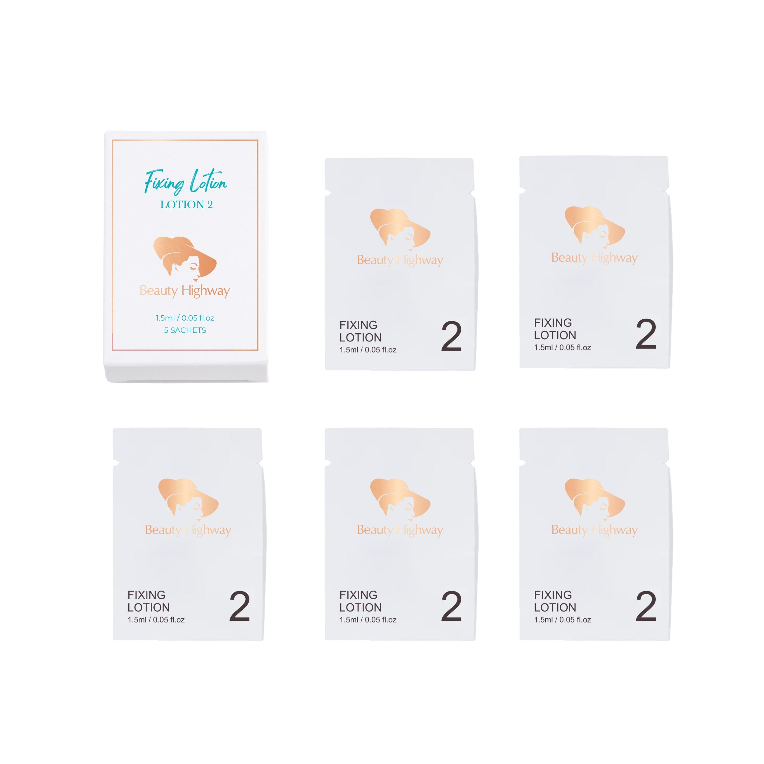 Lashlifting Lotion 2 Fixing Sachets 5 Stück jeweils 1.5ml Basis Wimpernlifting