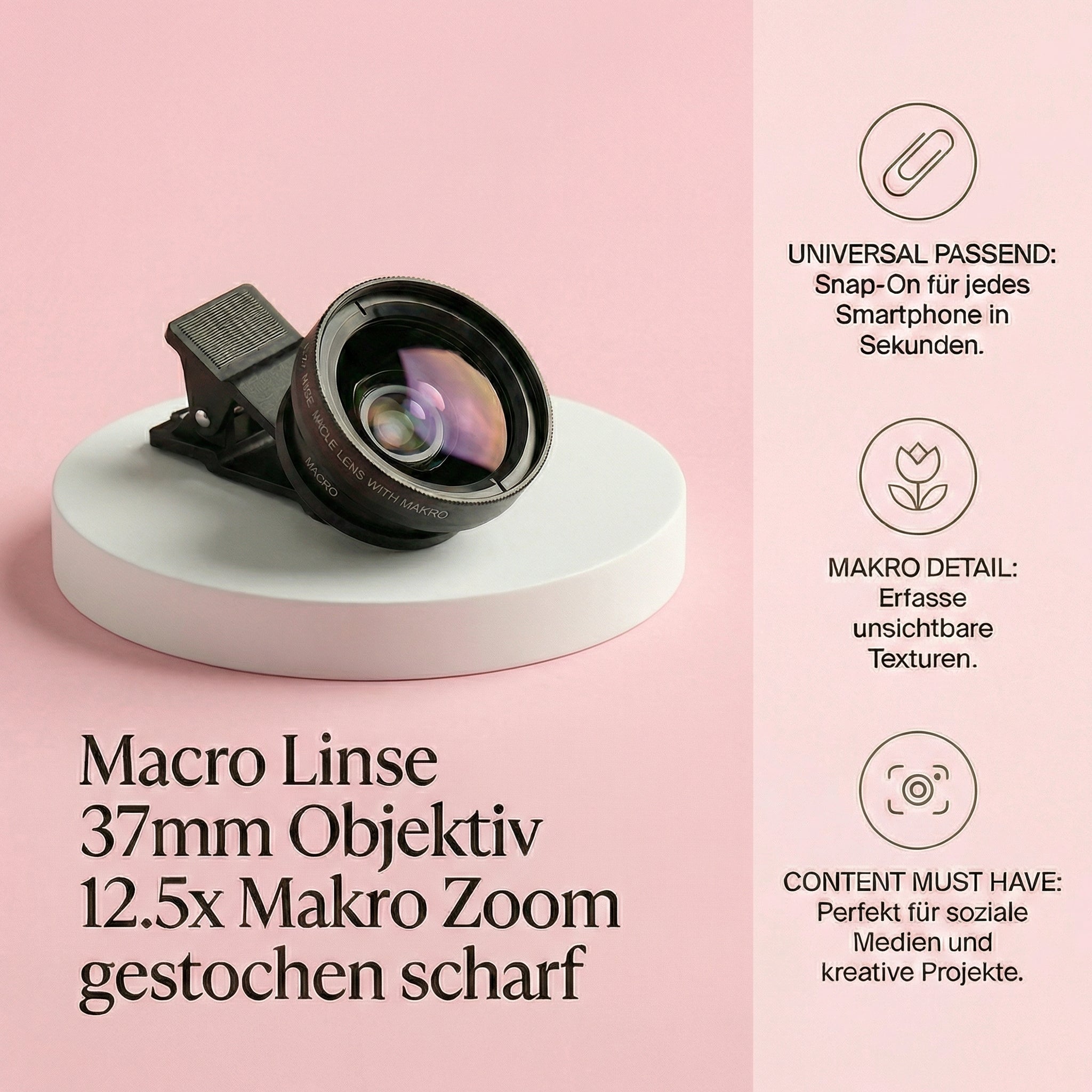 Mobile Phone Camera Lens Macro Photography for Samsung I Phone Huawei