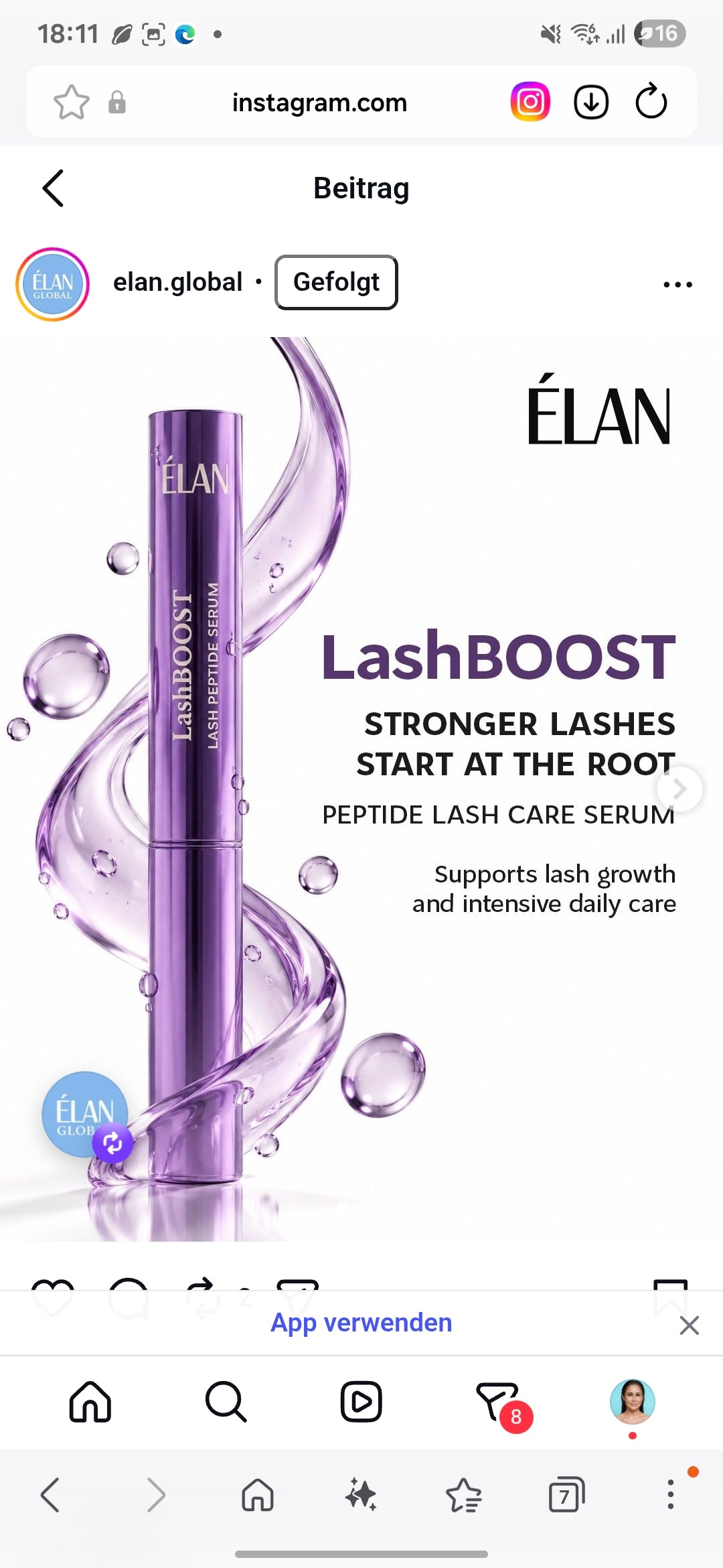 Elan LashBOOST Wimpern-Peptid-Serum Wimpernserum